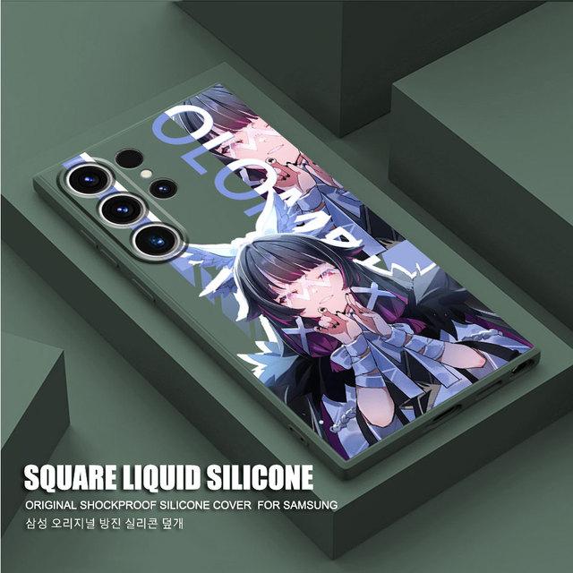 Capa Quadrada Líquida Para Samsung Galaxy Note 20 Ultra Note 10 Plus 8 9 S20 S22 S23 Ultra S21 Luxo Genshin Impac Peoples