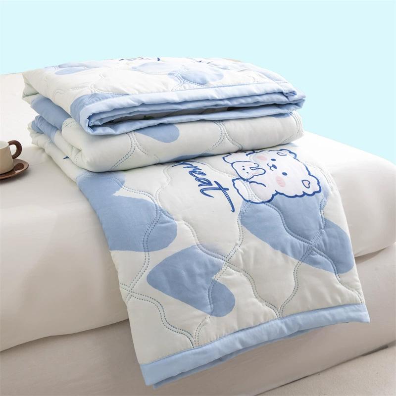 

1PC Air Conditioning Blanket Skin-friendly Floral Style Breathable Thin Quilt Adults Kids 100*150cm