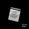 100Pcs Have A Nice Day Candy Gift Bags Cookies Baking Packaging Bag  Xmas Gift Packaging Bags