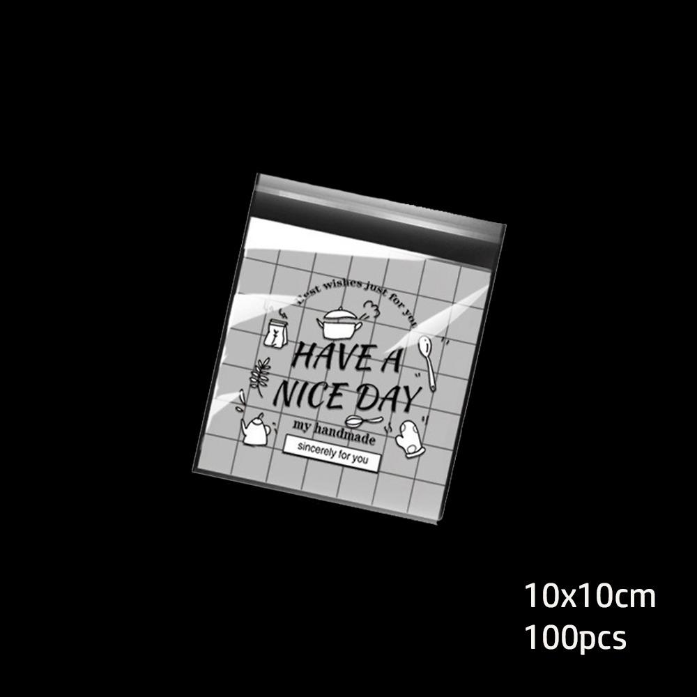 100Pcs Have A Nice Day Candy Gift Bags Cookies Baking Packaging Bag Xmas Gift Packaging Bags