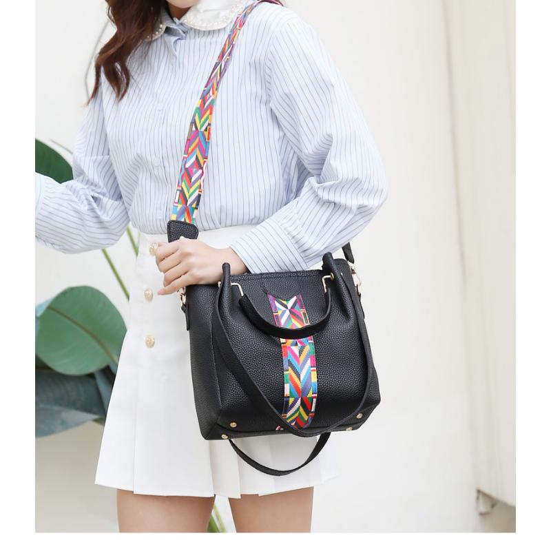 Set Damentasche mit Litschi-Muster, modische One-Shoulder-Tasche, leicht anzuheben und Cross-Bag
