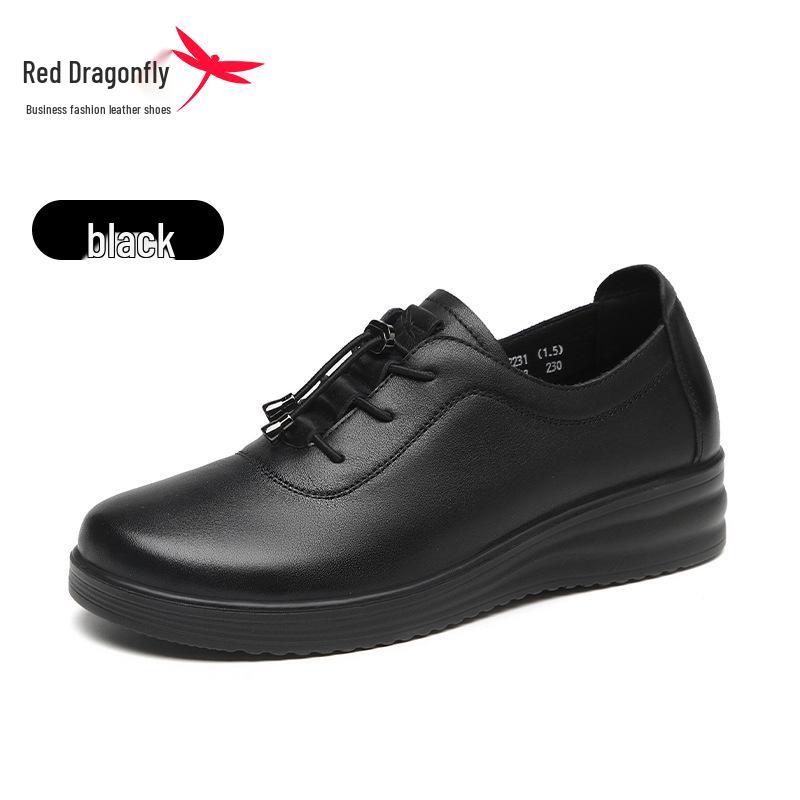 Women s Genuine Leather Casual Flats - Red Dragonfly 40