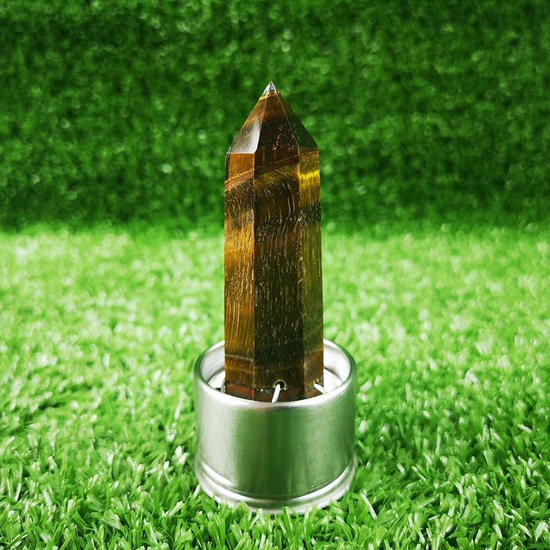 Elixir Crystal Quartz Water Bottle Natural Obelisk Point Wand Reiki Rock Healing