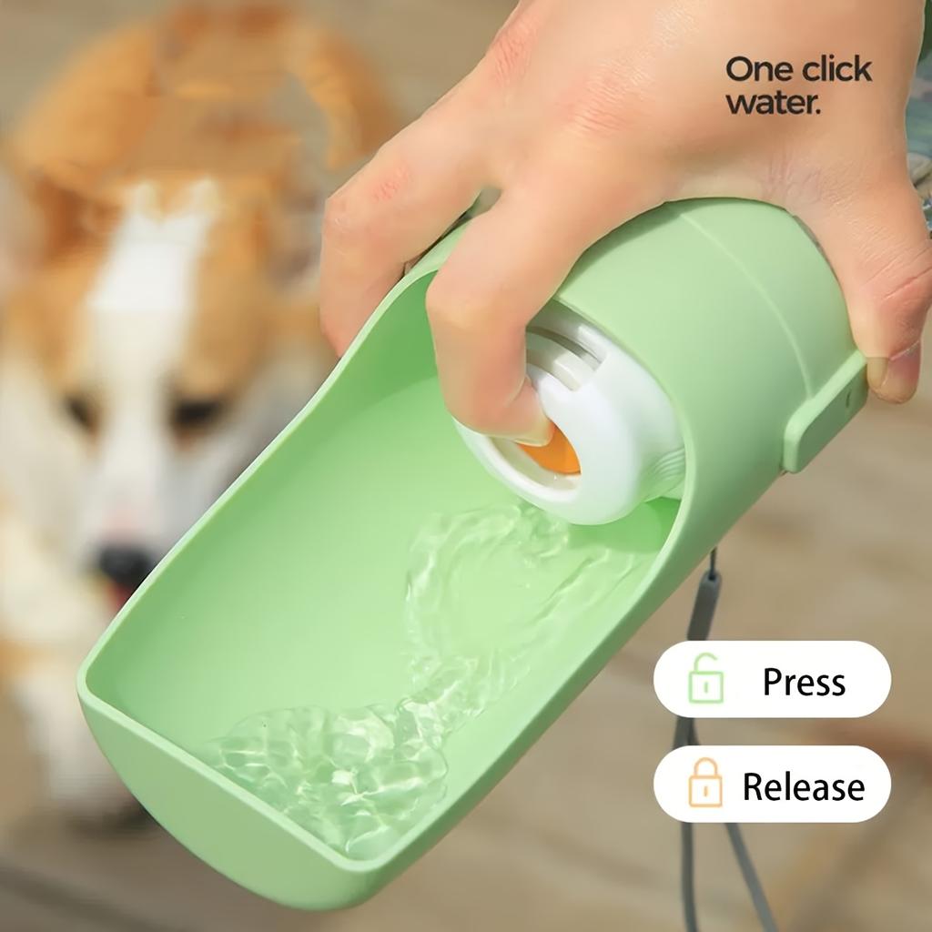 Portable Dog Water Bottle with Food Container, Outdoor Travel Water Cup for Dogs, Plastic Material, Easy To Carry for Hiking and Pet Trips