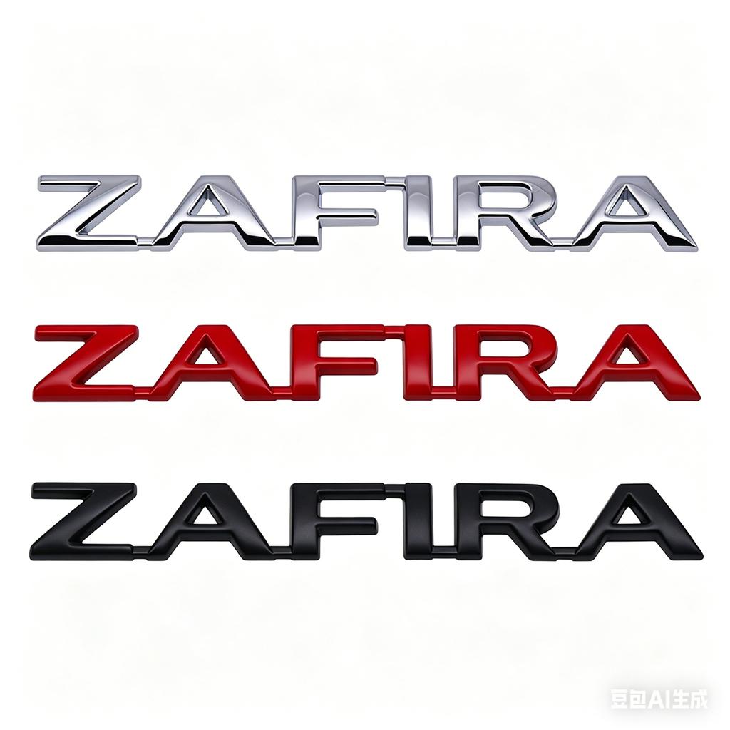 Metal ZAFIRA Letter Logo Emblem Badge Tailgate Sticker For Opel Car Styling Rear Trunk Exterior Styling Decoration Accessories
