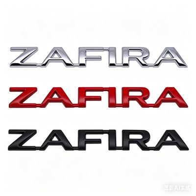 Metal ZAFIRA Letter Logo Emblem Badge Tailgate Sticker For Car Styling Rear Trunk Exterior Styling Decoration Accessories
