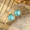 Vintage Minimalist Ice Cracked Stone Hemispherical Women's Light Luxury New Enamel Earrings Are Unique And Exquisite