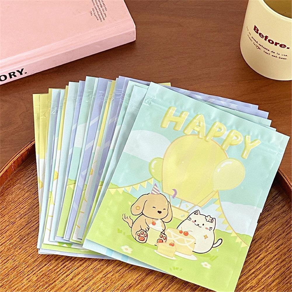 10 шт. Новый милый мультяшный пакет с зип-локом из алюминиевой фольги Самозапечатывающиеся упаковочные пакеты Креативные пластиковые самозапечатывающиеся кармашки Печенье 5x5x5cm