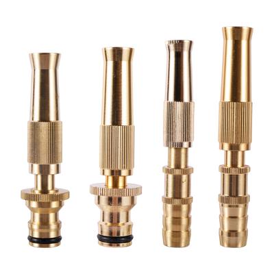 16mm Brass/Aluminum Alloy High Pressure Adjustable Direct Spray Water Car Wash Gun Nozzle Sprinkler for Watering Plants Cleaning