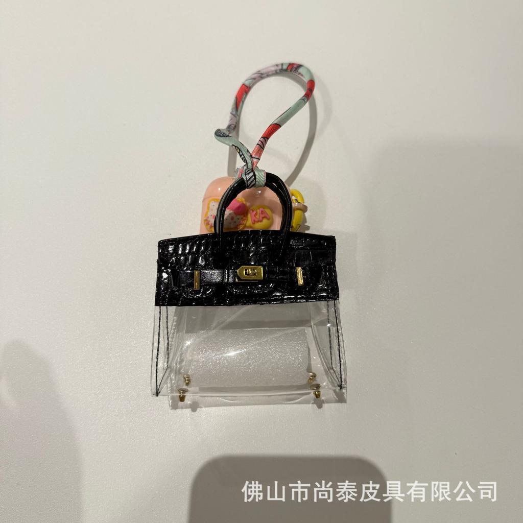 Internet-Prominente Damen Auto Schlüssel Tasche Mini Transparente Tasche Anhänger Exquisit Hochwertige Kopfhörer Tasche Roter Umschlag Auto Anhänger