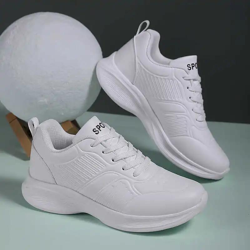 Fashion Natural Leather Without Heels White Shoes For Womens Loafers Sneakers Women Blue Green Trainers Women Sports Sapateni