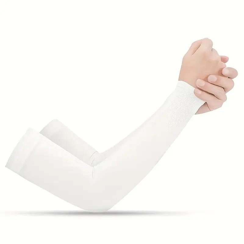 

Unisex Arm Sleeves for Men Women Breathable Sweat-absorbing Sleeves Sports Sleeves UV Sun Protection Arm Cover Ice Silk Sleeves белый