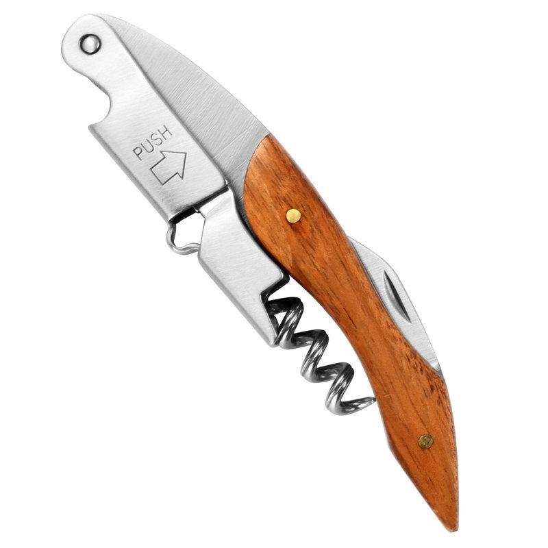 Wooden Handle Multifunctional Red Wine and Beer Bottle Opener