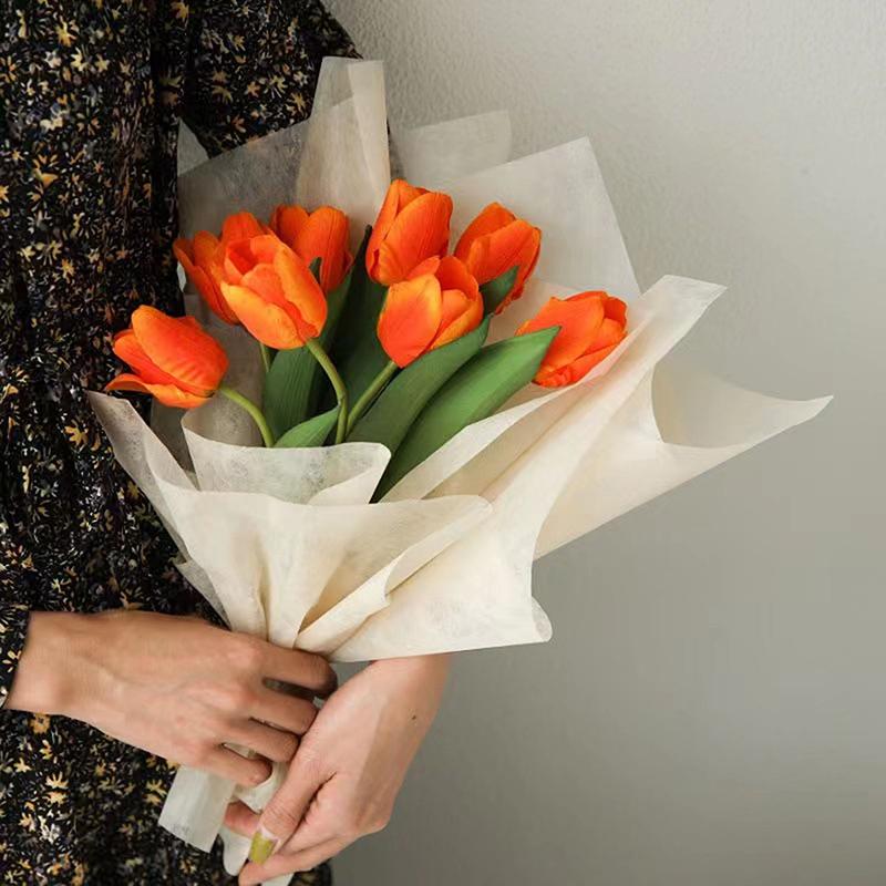 Flower Packaging Paper Translucent Milk Cotton Lining Paper For Florist Wrapping Bouquet Wedding Soft Colorful Decorative Paper