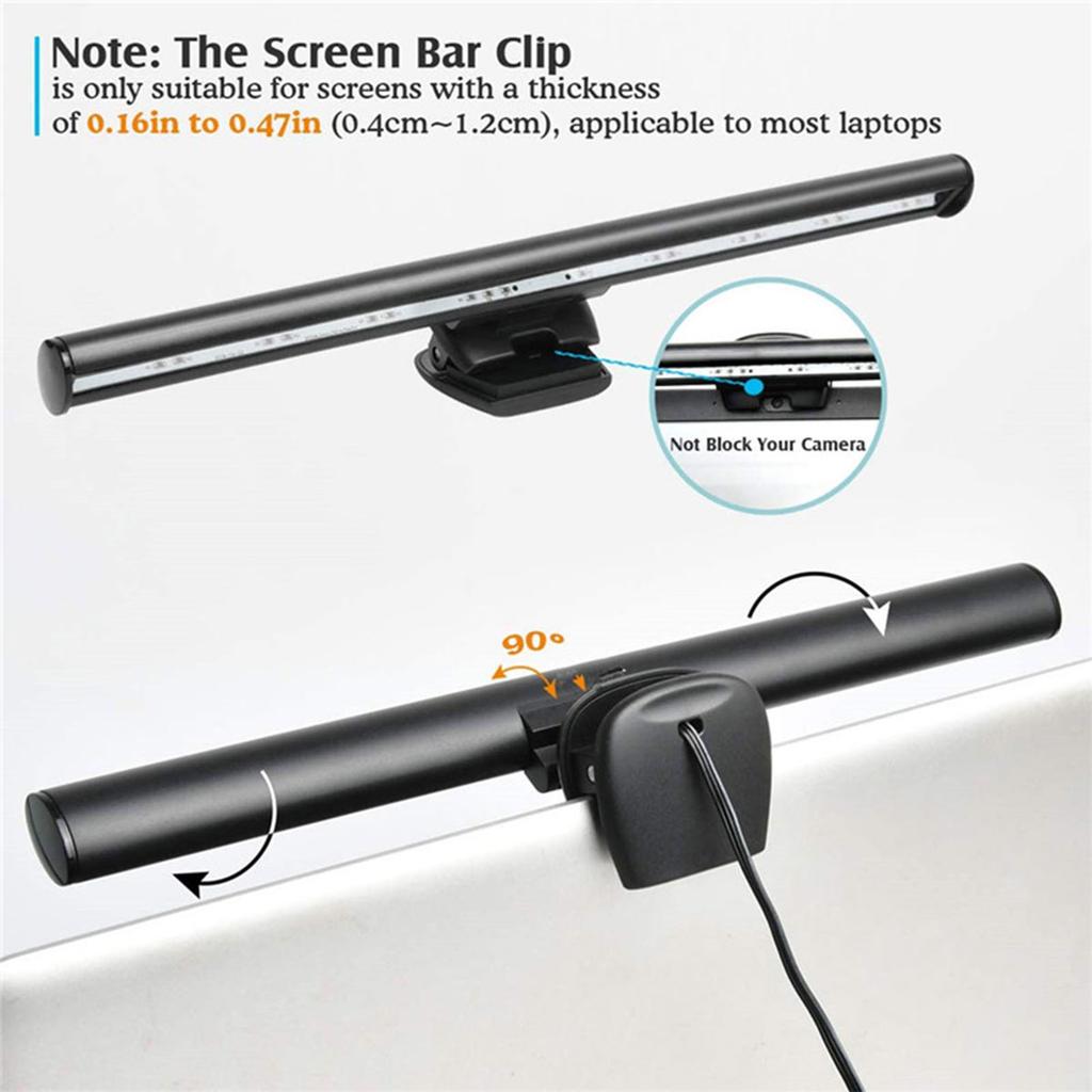 40cm Computer Screen Monitor Light Bar E-Reading Lamp with Bi-Color Temperature 2800K-6500K 10 Levels of Brightness for Laptop Desktop Offi