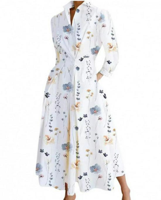 2026 Europäisches & Amerikanisches Lässiges Pendler-Polokragenkleid mit Langen Ärmeln & Elastischer Taille