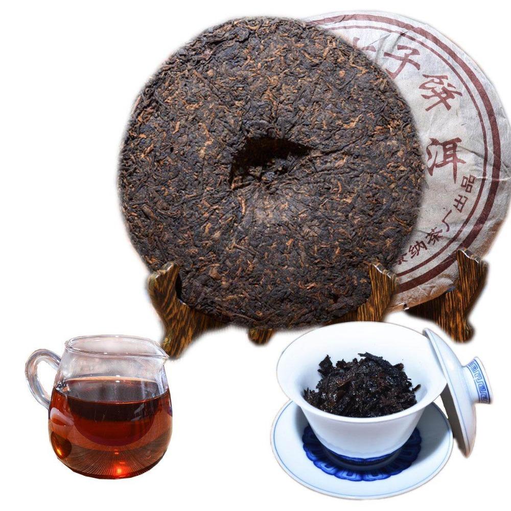 357g Natural Ripe Pu'er Tea Cake Yunnan Palace Seven Sons Herbal Energy Tea