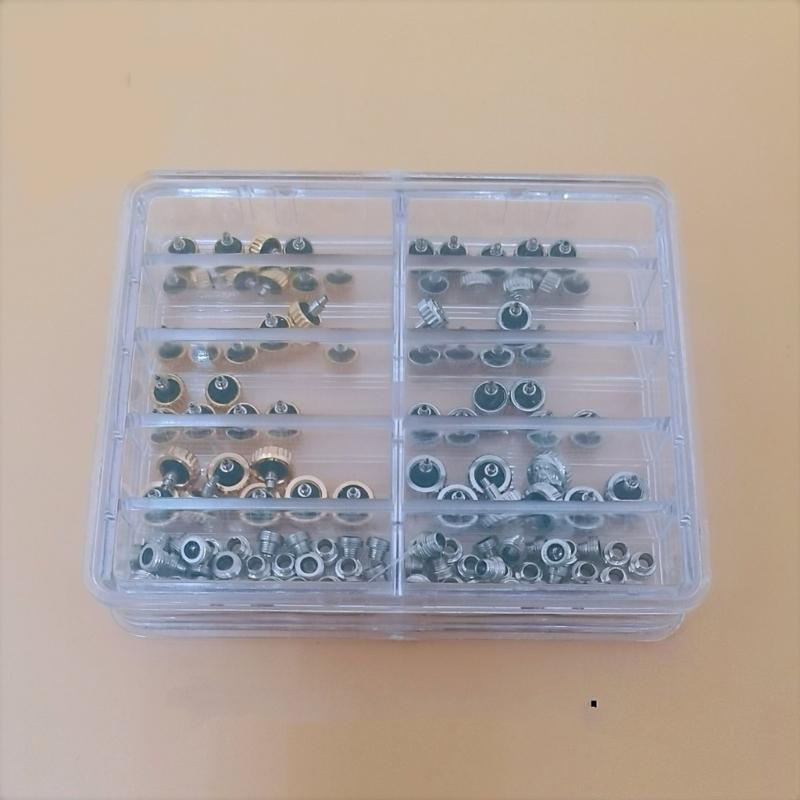 Watch Crown Stem Replacement Part Alloy Steel Accessories for Watch Repair and Maintenance Watchmaker Tool