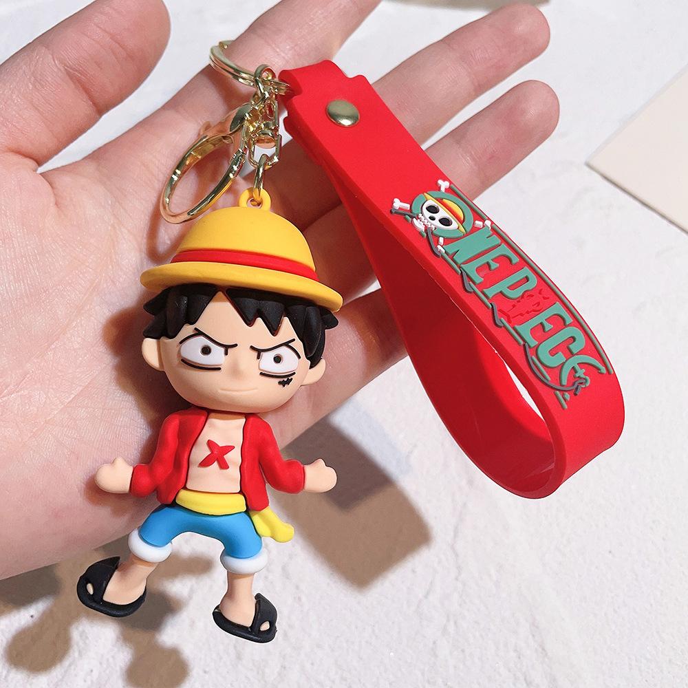 50Styles ONE PIECE Themed Keychain Cute Luffy, Roronoa Zoro, Silicone Toy Doll Key Chain Backpack Decor Small Gifts for Friends