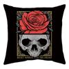 Black Party Halloween Ghost Skull Pumpkin Decorative Cushion Cover Polyester Throw Pillow Cover Pillow Case 45X45Cm