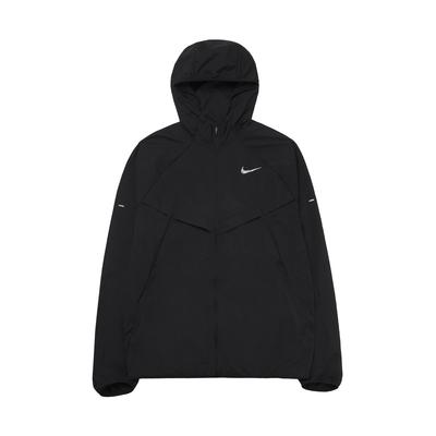 Veste à capuche à manches longues zippée couleur unie pour homme Vestes Noir HV4549010