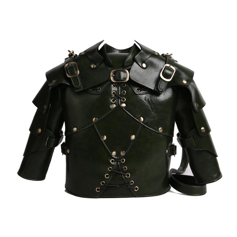 Stylish retro medieval shoulder helmet armor three-dimensional tote bag personalized halloween oblique span bag