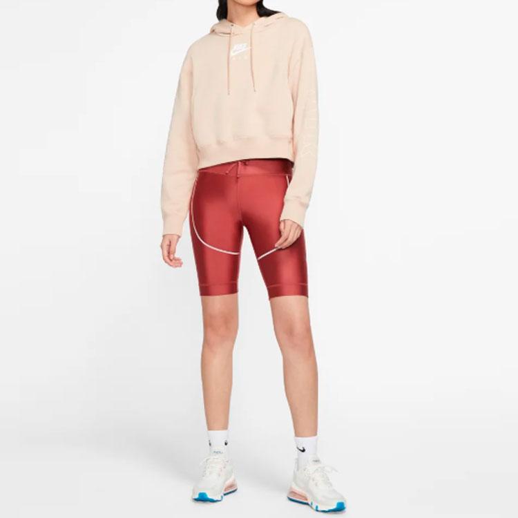 Nike Air Fleece BB Cropped Hoodie Women Tops Pink CJ3083-287