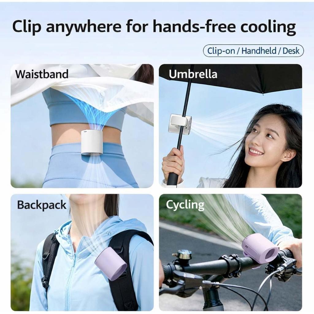Car Clip on Air Conditioner Fan, Portable Clip on Fans with LED Display - 360° Rotation, 199 Speeds & Semi-Cooling Technology