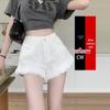 High-Waisted Pink Denim A-Line Shorts for Women - 2026 Summer Trendy Loose Frayed Style