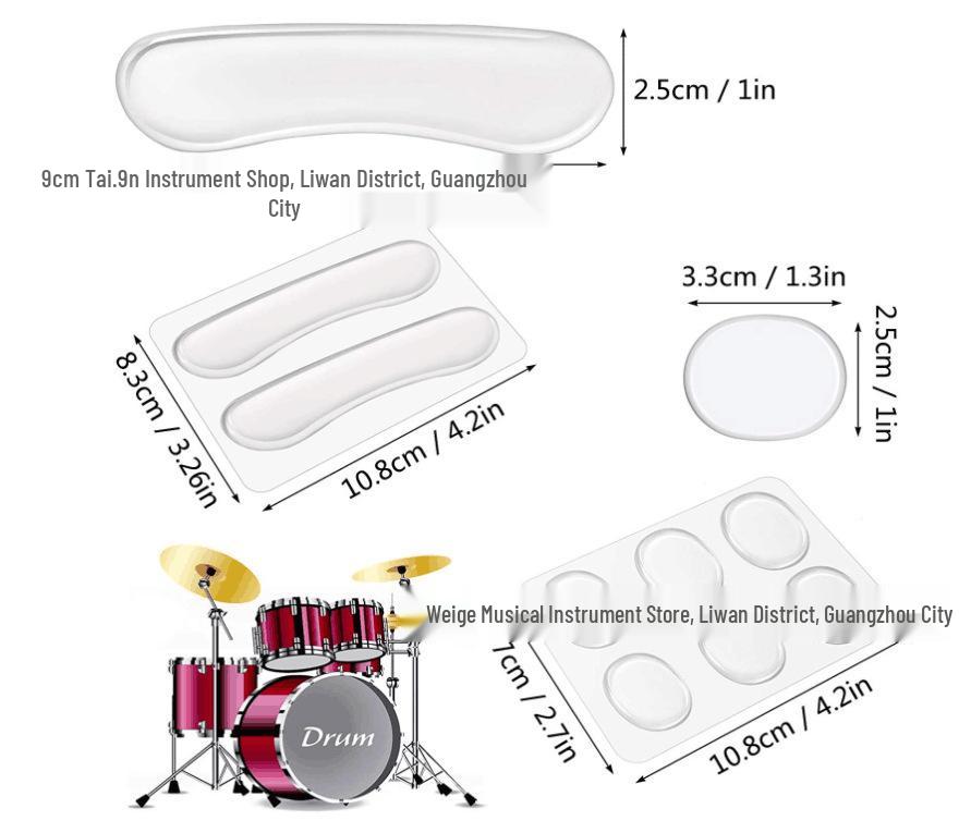 Silicone Snare Drum Mute Pad - Percussion Accessory for Practice and Overtone Control