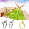 Unisex Knitting Loop Needle Adjustable Crochet Hook Yarn Guide Finger Frame Winding Tool Top Needle