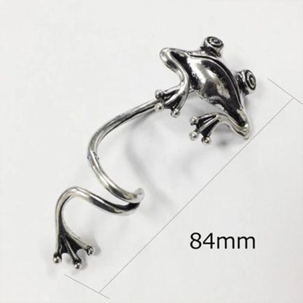 New Retro Silver Frog Ear Clip Trendy Classical Ethnic Style Earring Accessories Suitable For Women And Girls Jewelry Gifts