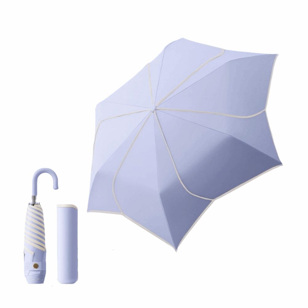 Windproof Manual Petal Umbrella Rainproof Hand Operated Parasol Mini Sun Umbrella Travel Use