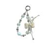 Cute Pearl Lucky Bow Phone Strap Rhinestone Handheld Chain Exquisite Pendant