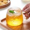 Hammer Pattern Coffee Cup Heat Resistant Juice Glass Mug Japanese Style Transparent Hand Handle Tea Cup for Household Drinking