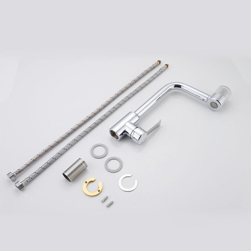 Spatter Proof Kitchen Sink Basins Faucet 360 Degree Swivels Easily mount Hot Cold Water Mixer Single Handle Sink Faucet