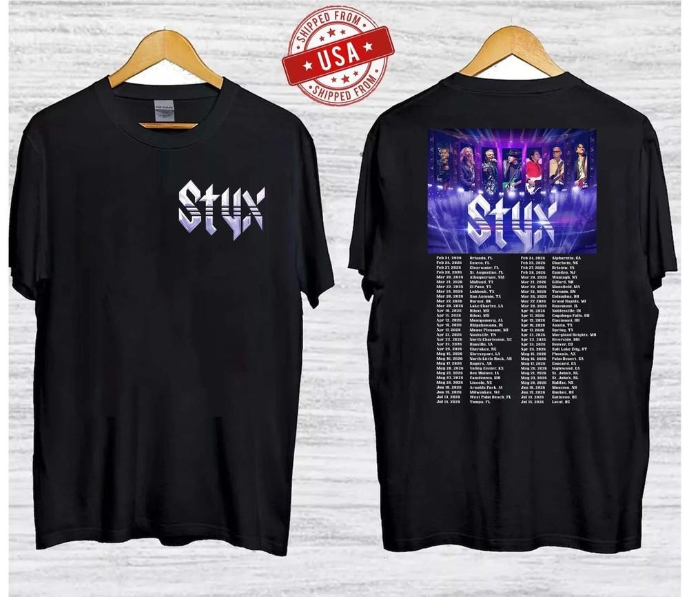 STYX 2026 Tour Dates Double Sided TShirt Fan gift Unisex T-Shirt XXXXL