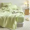 Washed yarn summer quilt four piece air conditioner  bed cover  blogger same style summer cool  summer thin