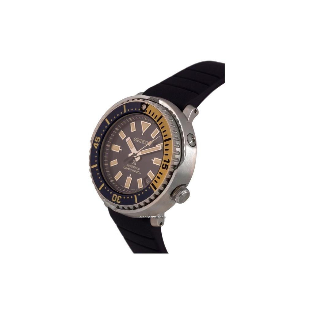 SEIKO Prospe Collection Mechanical Movement Silicone Strap Watch Men's Watches Black Dial SRPF81K1 SRPF81K1