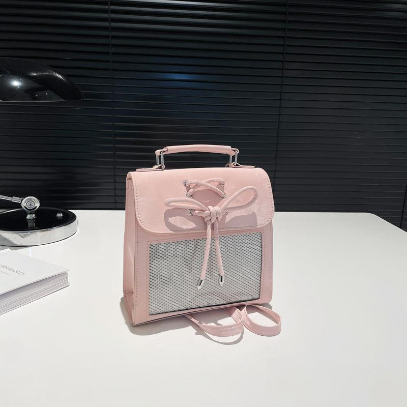 

Новая японская повседневная сумка-мессенджер через плечо для женщин, весна 2025, в зарубежном стиле, прозрачный рюкзак, маленькая квадратная сумка для женщин розовый