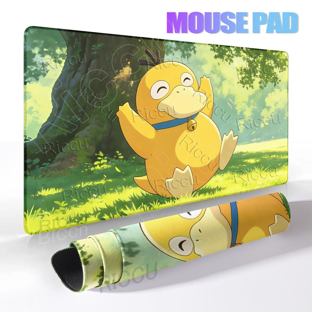 Mouse Pads Anime Extended Gamer Mechanical Keyboard P-pokemon Desk Offices Accessories Psyduck Carpet Gaming Notbook PC Deskrugs