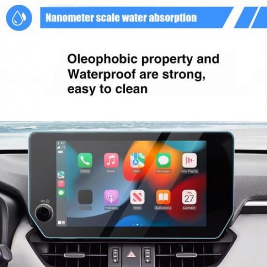2X 10.5'' Center Touch Screen Protector Tempered Glass For Toyota RAV4 2023-2024