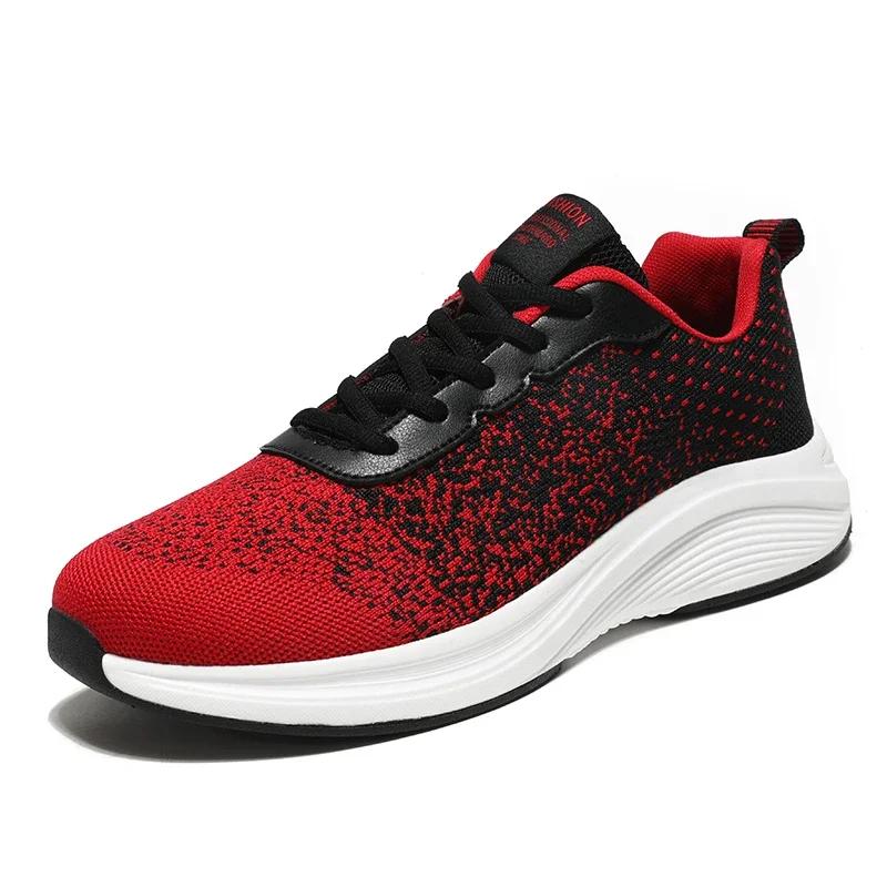 

Unisex Breathable mesh Shoes Women Men Non-slip Sneakers Lightweight Sports Shoes Flat Walking Athletic Jogging Black White 38 красный