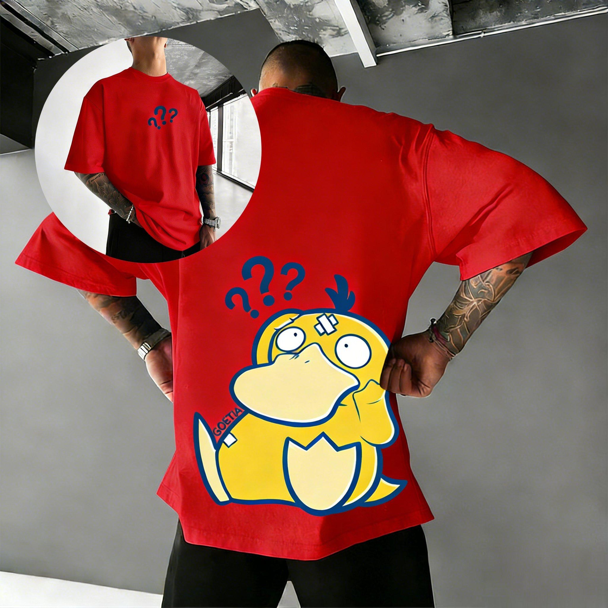 Unisex Pokemon Psyduck Anime T Shirt Men Women Cotton Short Sleeve Tee Graphic Print Casual Streetwear 2026 Summer Y2k Clothes S