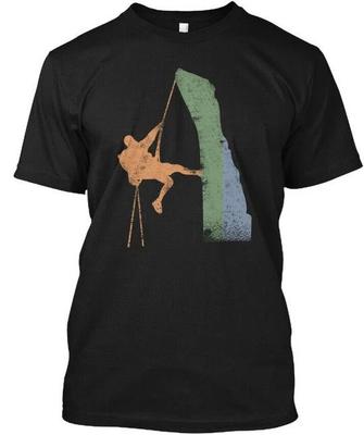 Rocks Climbing Retro Vintage T-Shirt Made In the USA Size S To 5XL