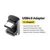 Essager USB4.0 40Gbps OTG Adapter 240W Fast Charging Converter 90 Degree USB Type C Data Adapter For Phone Macbook Laptop 8K60Hz