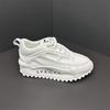 Luxury Chunky Sneakers Men Cover Bottom Air Cushion Board Shoes Fashion Casual Genuine Leather Increased Internal Platform Shoes
