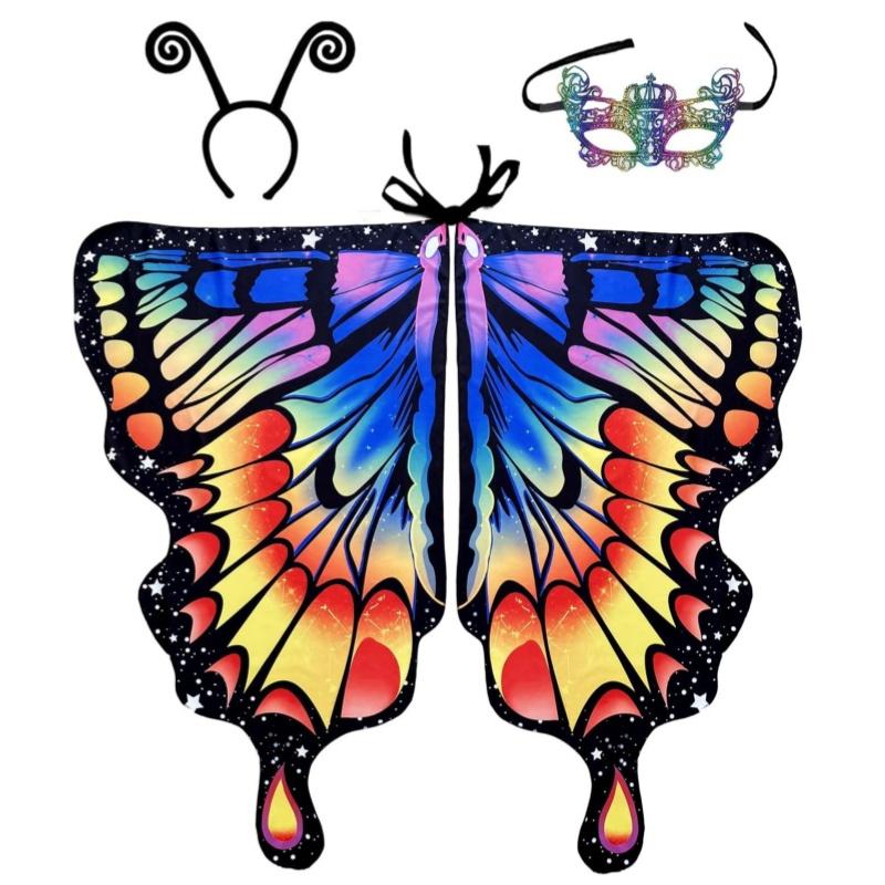 

Buttefly Wings Coat for Women Angel Cape Play Prop Dress-up Pixie Shawl Cloak Carnival Party Stage Story Telling Cosplay Costume