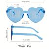 20 Pcs Heart-shaped Sunglasses Women Love Cat Eye Frameless Color Lens Party Travel Accessories