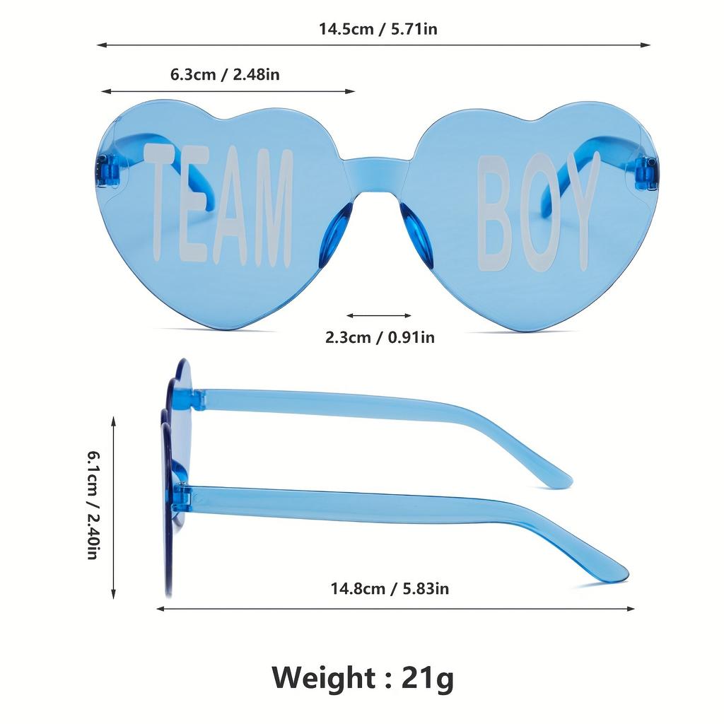 20 Pcs Heart-shaped Sunglasses Women Love Cat Eye Frameless Color Lens Party Travel Accessories